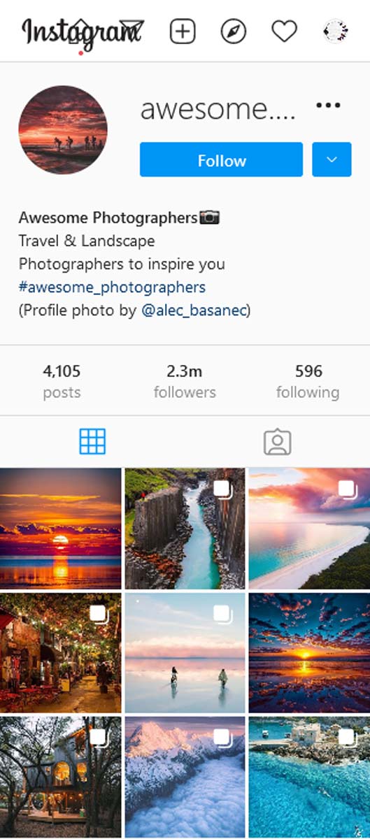 خرید و فروش پیج اینستا برای عکاسی